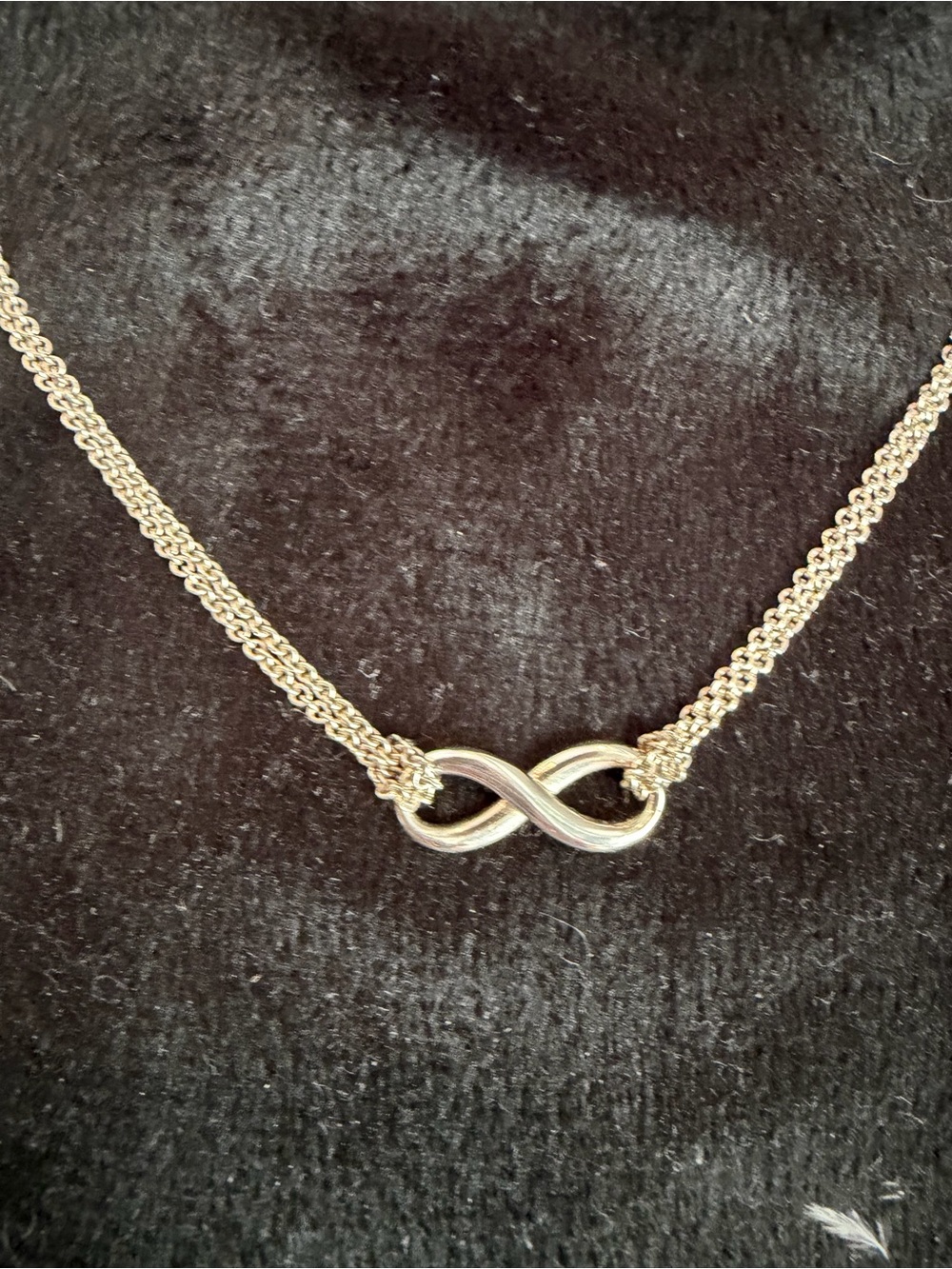 Tiffany & Co. Polished Silver Infinity Double-Chain Necklace - Picture 3 of 4